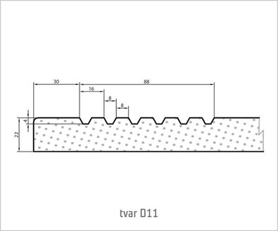 D11 řez tvaru