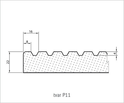 P11 řez tvaru