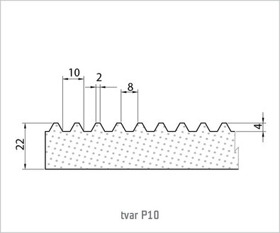 P10 řez tvaru