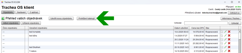 NOVÁ VERZE TRACHEA OS 6.5 – KATALOGY KORPUSŮ A KOMPLETŮ